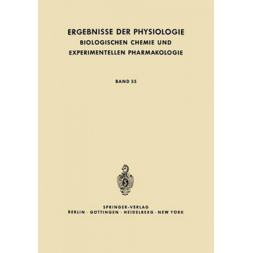 Ergebnisse der Physiologie, Biologischen Chemie und Experimentellen Pharmakologie