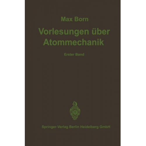 M. Born - Vorlesungen über Atommechanik