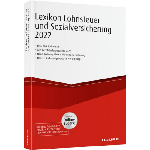 Lexikon Lohnsteuer und Sozialversicherung 2022 - inkl. Onlinezugang