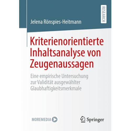 Jelena Rönspies-Heitmann - Kriterienorientierte Inhaltsanalyse von Zeugenaussagen