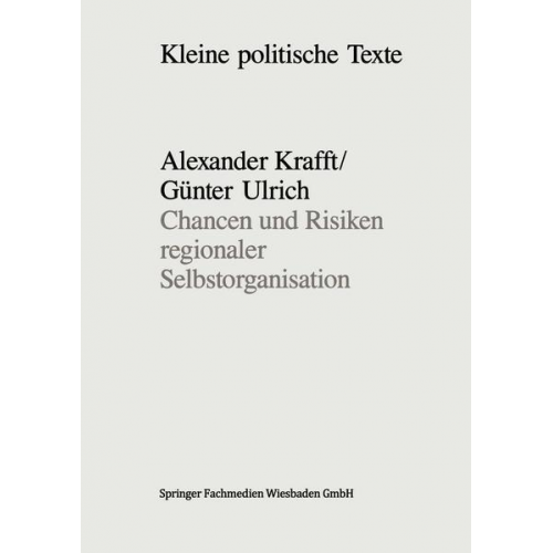 Alexander Krafft - Chancen und Risiken regionaler Selbstorganisation