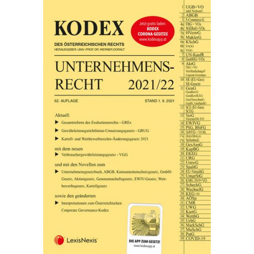 KODEX Unternehmensrecht 2021/22 - inkl. App