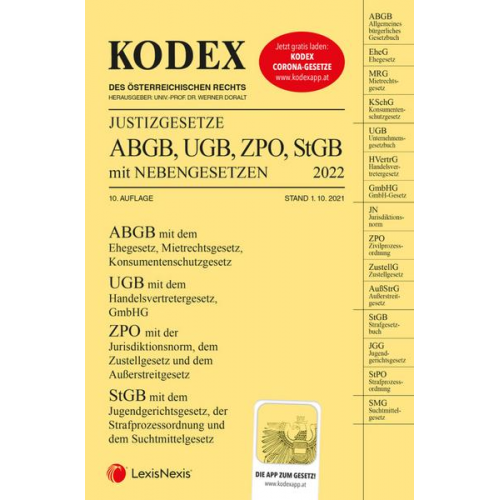 KODEX Justizgesetze 2022 - inkl. App