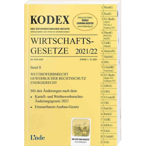 Georg Konetzky - KODEX Wirtschaftsgesetze Band II 2021/22