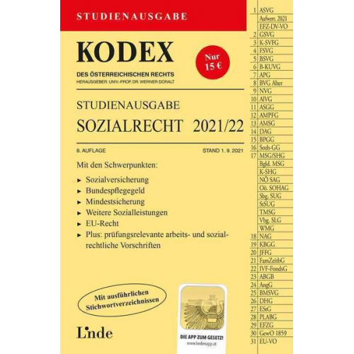 Elisabeth Brameshuber - KODEX Studienausgabe Sozialrecht 2021/22