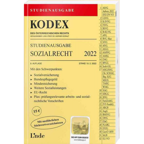 Elisabeth Brameshuber - KODEX Studienausgabe Sozialrecht 2022