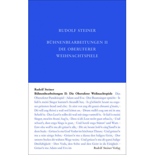 Rudolf Steiner - Bühnenbearbeitungen II