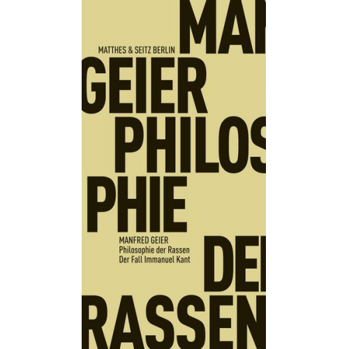 Manfred Geier - Philosophie der Rassen