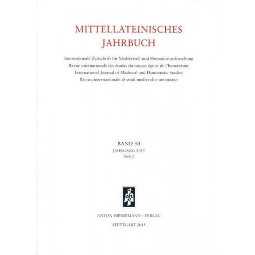 Mittellateinisches Jahrbuch. Internationale Zeitschrift für Mediävistik und Humanismusforschung