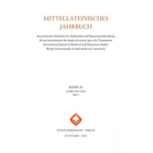 Mittellateinisches Jahrbuch. Internationale Zeitschrift für Mediävistik und Humanismusforschung