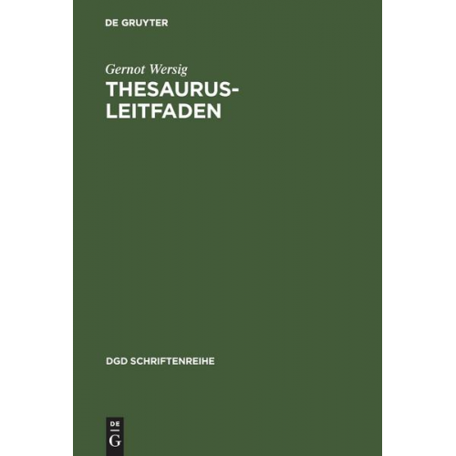 Gernot Wersig - Thesaurus-Leitfaden