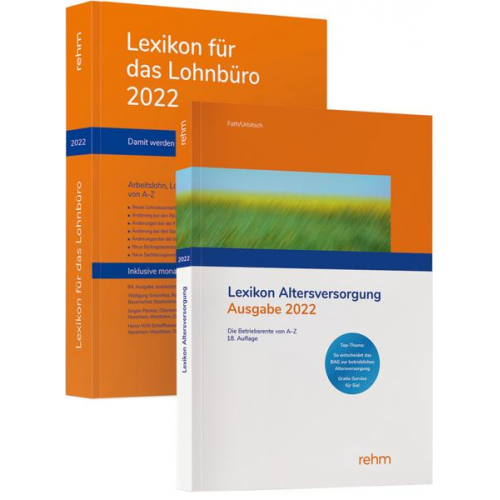 Wolfgang Schönfeld & Jürgen Plenker & Heinz-Willi Schaffhausen & Ralf Fath & Christian Urbitsch - Buchpaket Lexikon für das Lohnbüro und Lexikon Altersversorgung 2022