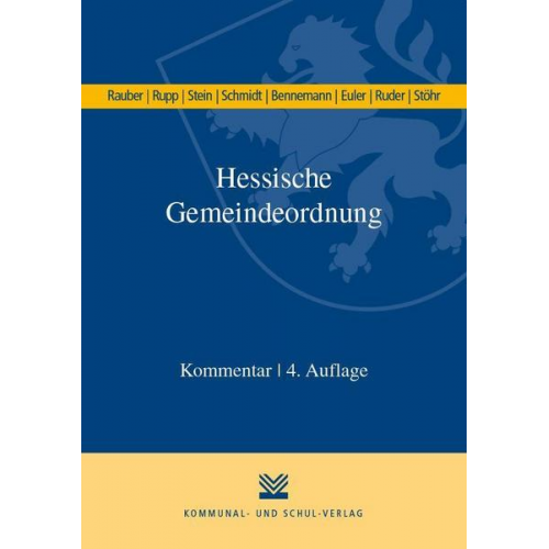 David Rauber & Matthias Rupp & Katrin Stein & Helmut Schmidt & Gerhard Bennemann - Hessische Gemeindeordnung (HGO)