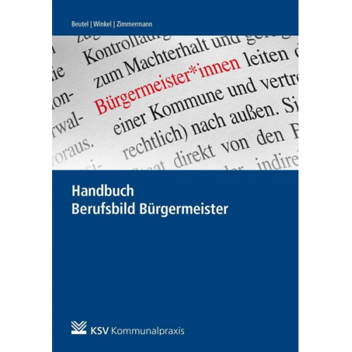 Handbuch Berufsbild Bürgermeister