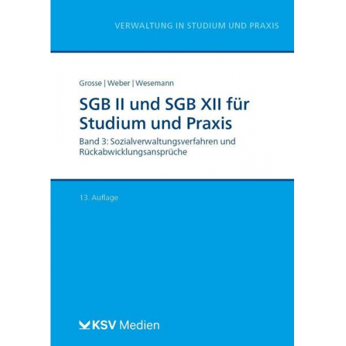 Michael Grosse & Dirk Weber & Michael Wesemann - SGB II und SGB XII für Studium und Praxis (Bd. 3/3)