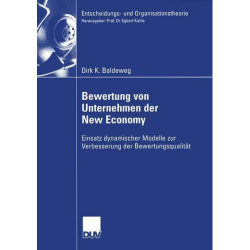 Dirk Baldeweg - Bewertung von Unternehmen der New Economy