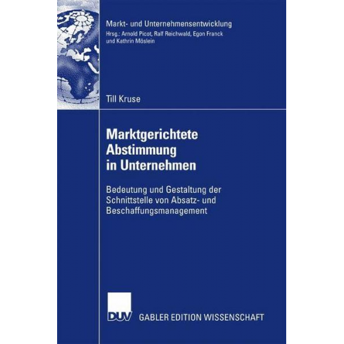 Till Kruse - Marktgerichtete Abstimmung in Unternehmen