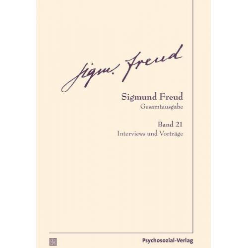 Sigmund Freud - Gesamtausgabe (SFG), Band 21