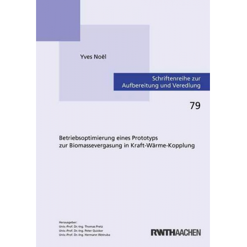 Yves Noël - Betriebsoptimierung eines Prototyps zur Biomassevergasung in Kraft-Wärme-Kopplung