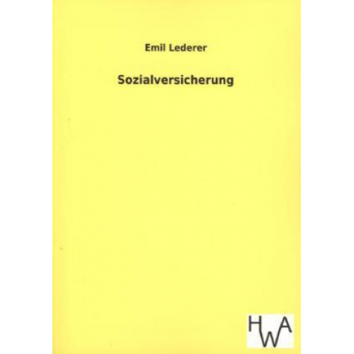 Emil Lederer - Sozialversicherung