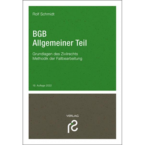 Rolf Schmidt - BGB Allgemeiner Teil