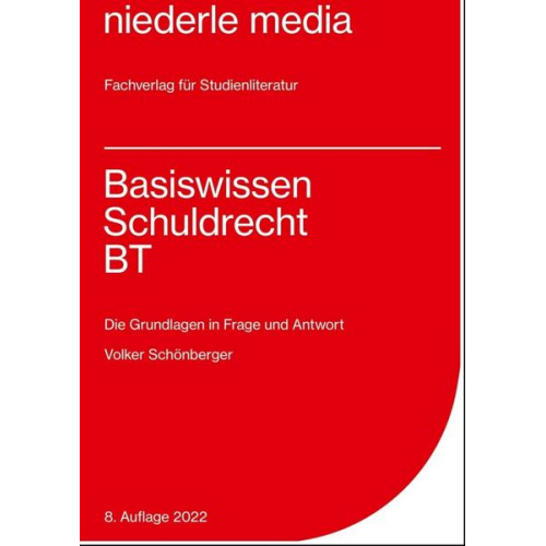 Volker Schönberger - Basiswissen Schuldrecht BT - 2022