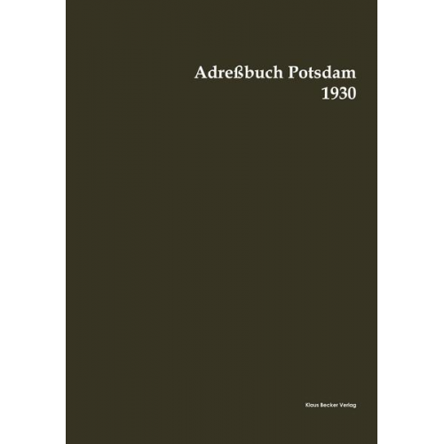 Adreßbuch Potsdam 1930