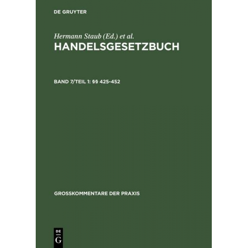 Handelsgesetzbuch / §§ 425-452