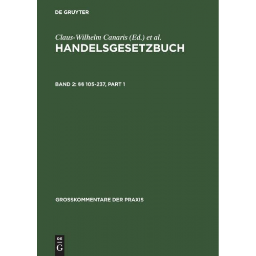 Handelsgesetzbuch / §§ 105-237