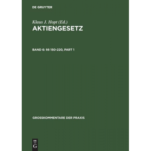 Aktiengesetz / §§ 150-220