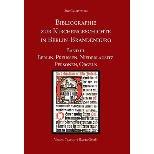 Uwe Czubatynski - Bibliographie zur Kirchengeschichte in Berlin-Brandenburg