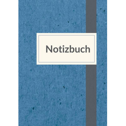 Notizbuch A5 & Notebook A5 - Notizbuch A5 liniert - 100 Seiten 90g/m² - Soft Cover blau meliert -