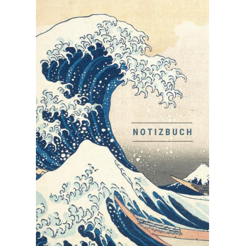 Notizbuch A5 & Notizheft A5 & Notebook A5 - Notizbuch klein A5 liniert - Notizheft 44 Seiten 90g/m² - Softcover Hokusai 'Die große Welle vor Kanagawa' -