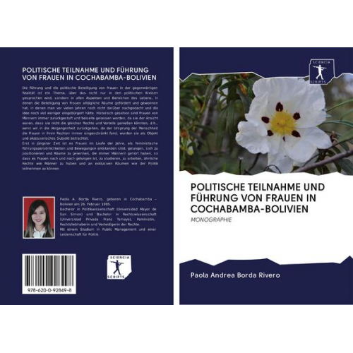 Paola Andrea Borda Rivero - Politische Teilnahme und Führung von Frauen in Cochabamba-Bolivien