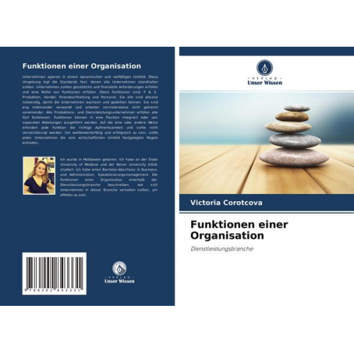 Victoria Corotcova - Funktionen einer Organisation