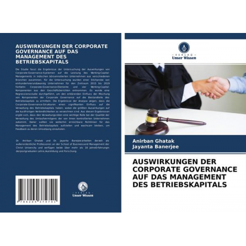 Anirban Ghatak & Jayanta Banerjee - Auswirkungen der Corporate Governance Auf das Management des Betriebskapitals