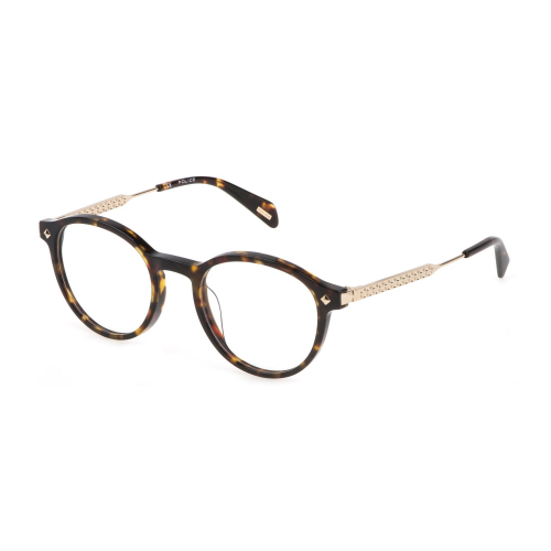 Brille  Police Vplg27 fame 3 col. 0909 Damen Runden Havana