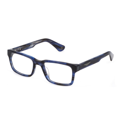 Brille  Police Vple36n origins bullet 2 col. 06wr Unisex Squadrata Blu