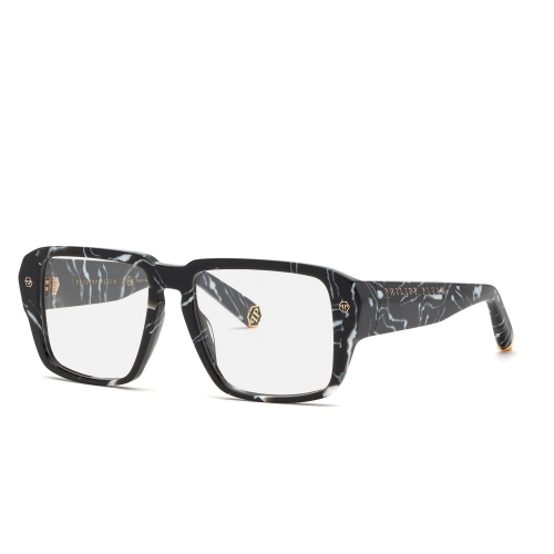 Brille  Philipp plein Vpp081 plein hexagon col. 0z21 Uomo Squadrata Nero