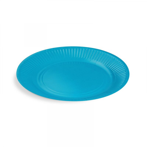 BIONATURE Pappteller Partyteller FSC Mix rund O23cm fettdicht blau, 10 Stk.