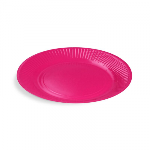 BIONATURE Pappteller Partyteller FSC Mix rund O23cm fettdicht fuchsia, 10 Stk.