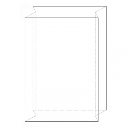 Seitenfaltensack  350x150x1100 mm, hoch transparent, 70my