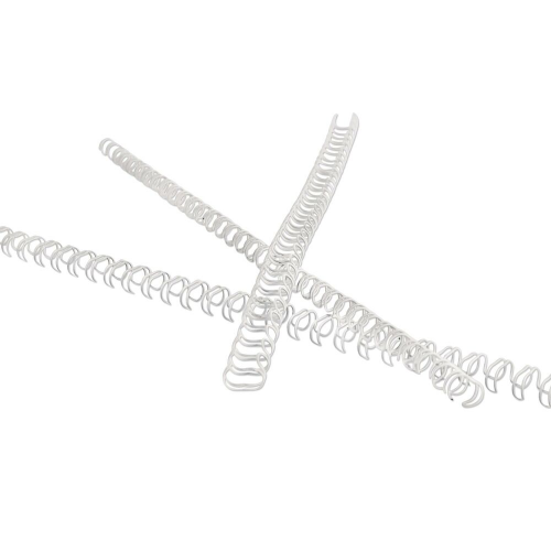 Drahtbinderücken  6mm 1/4", bis max. 35 Blatt, 3:1 Teilung, weiß,  20 Stk.