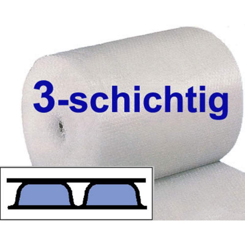 1-PACK BubbleStar Luftpolsterfolie 120cm x  50m, beidseitig glatt, 3-lagig