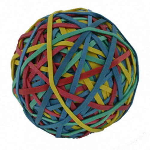 Gummibänder Ball, Rubber Band Ball, 50mm, Inhalt 190gr., sortiert