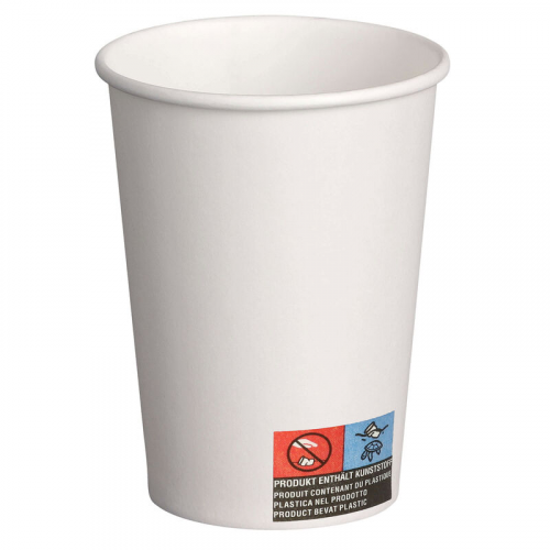 Automatenbecher Kaffeebecher 70,3mm O, weiß, Pappe beschichtet, 180 ml  100 Stk.