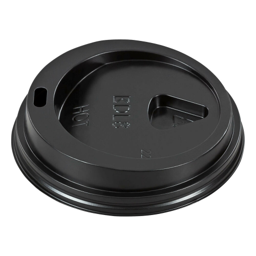 Domdeckel schwarz für Pappbecher - "Coffee to go" - 200ml mit 80mm O,  75 Stk.