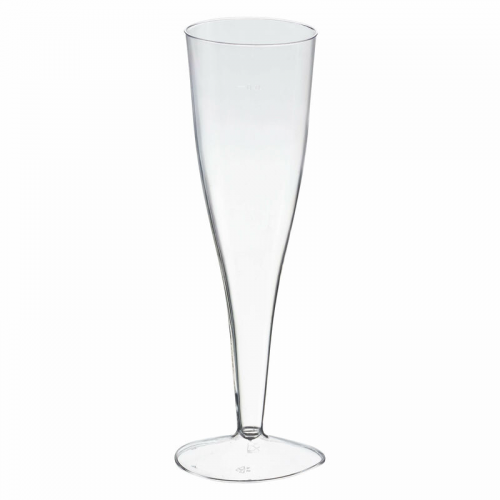 Einweg-Champagnerglas Sektglas 100ml,  PS, 2 tlg., transparent glasklar, 6 Stk.