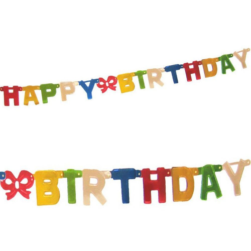 Girlande Geburtstag HAPPY BIRTHDAY bunt 1,5 m x 11 cm