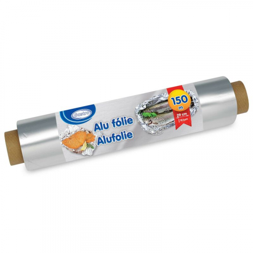 Alufolie robuste Qualität, 29 cm x 150 m, 10,5 my einzeln verpackt